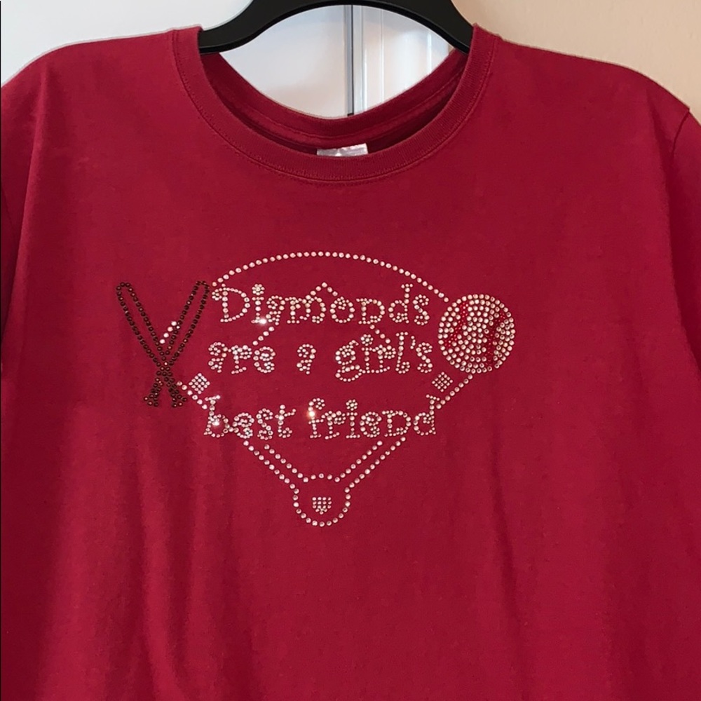 Diamonds are a girls best friend baseball T-shirt
